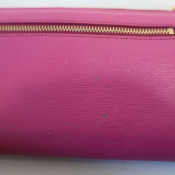 Authentic Womens Prada Pink Saffiano Diagramme Textured Leather Long Zip Wallet - Picture 4 of 14